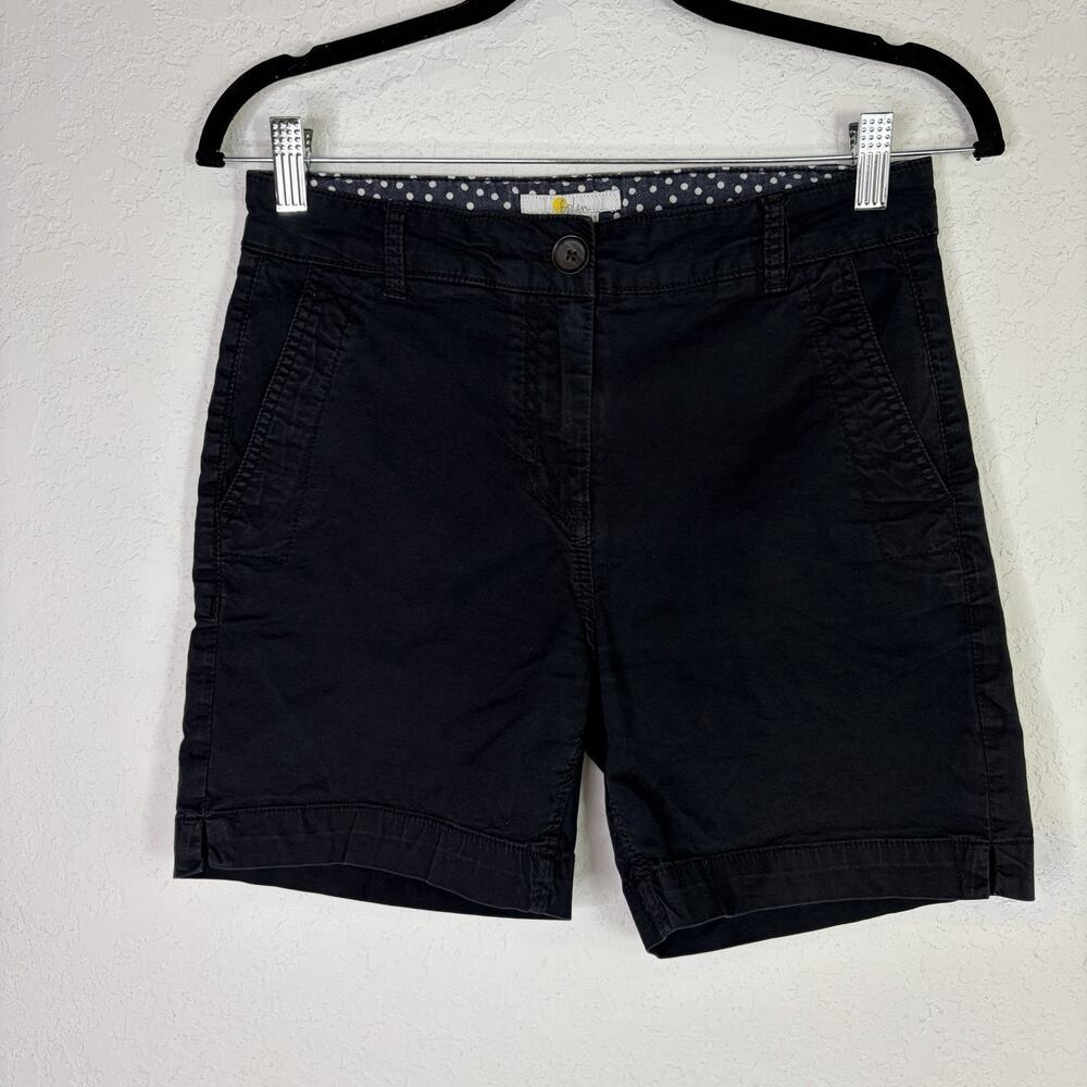 Boden Black Chino Shorts Size US 2, 6" Inseam, casual, classic, cotton blend